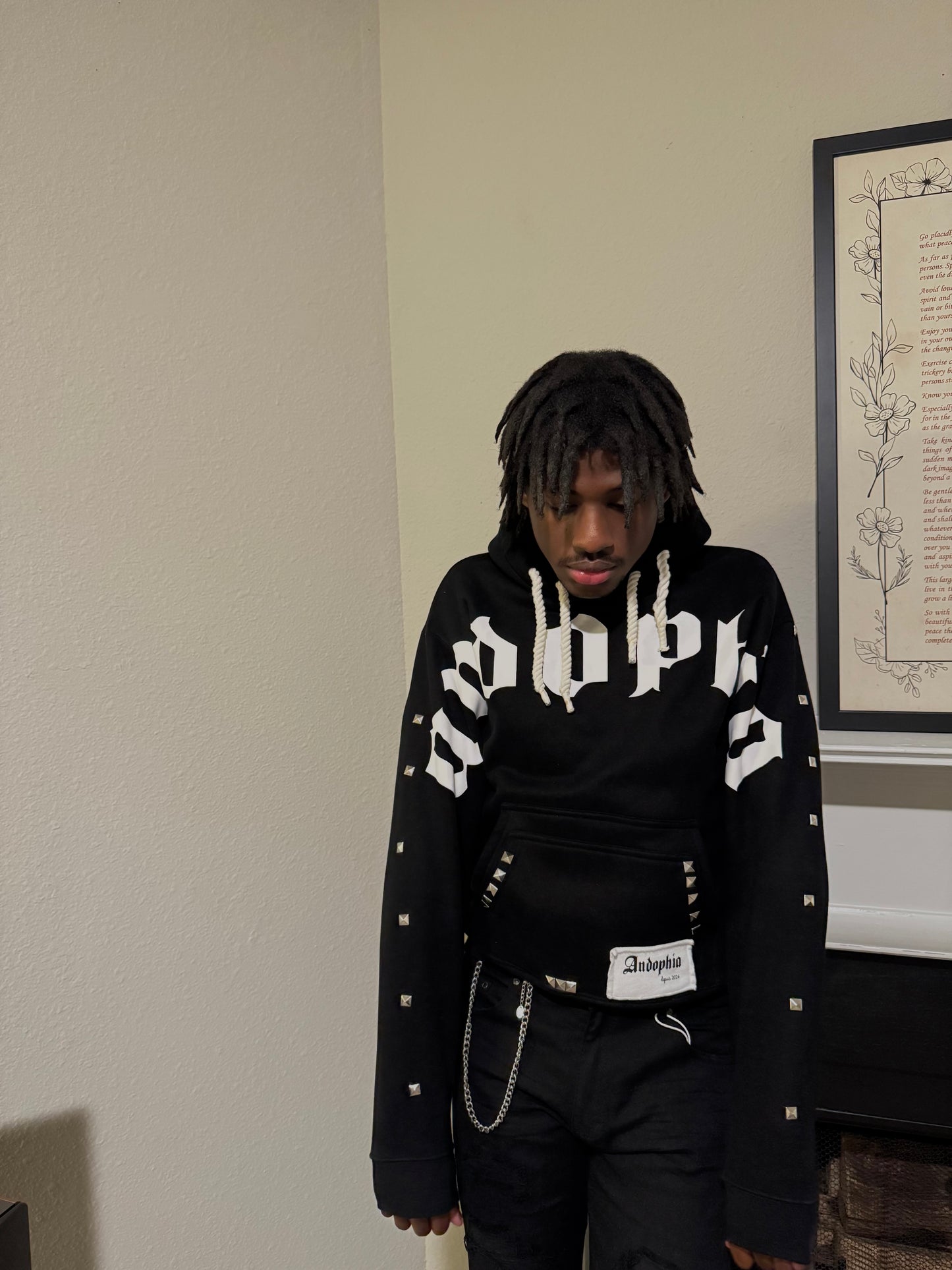 Diamant Noir Studded Heavyweight Hoodie