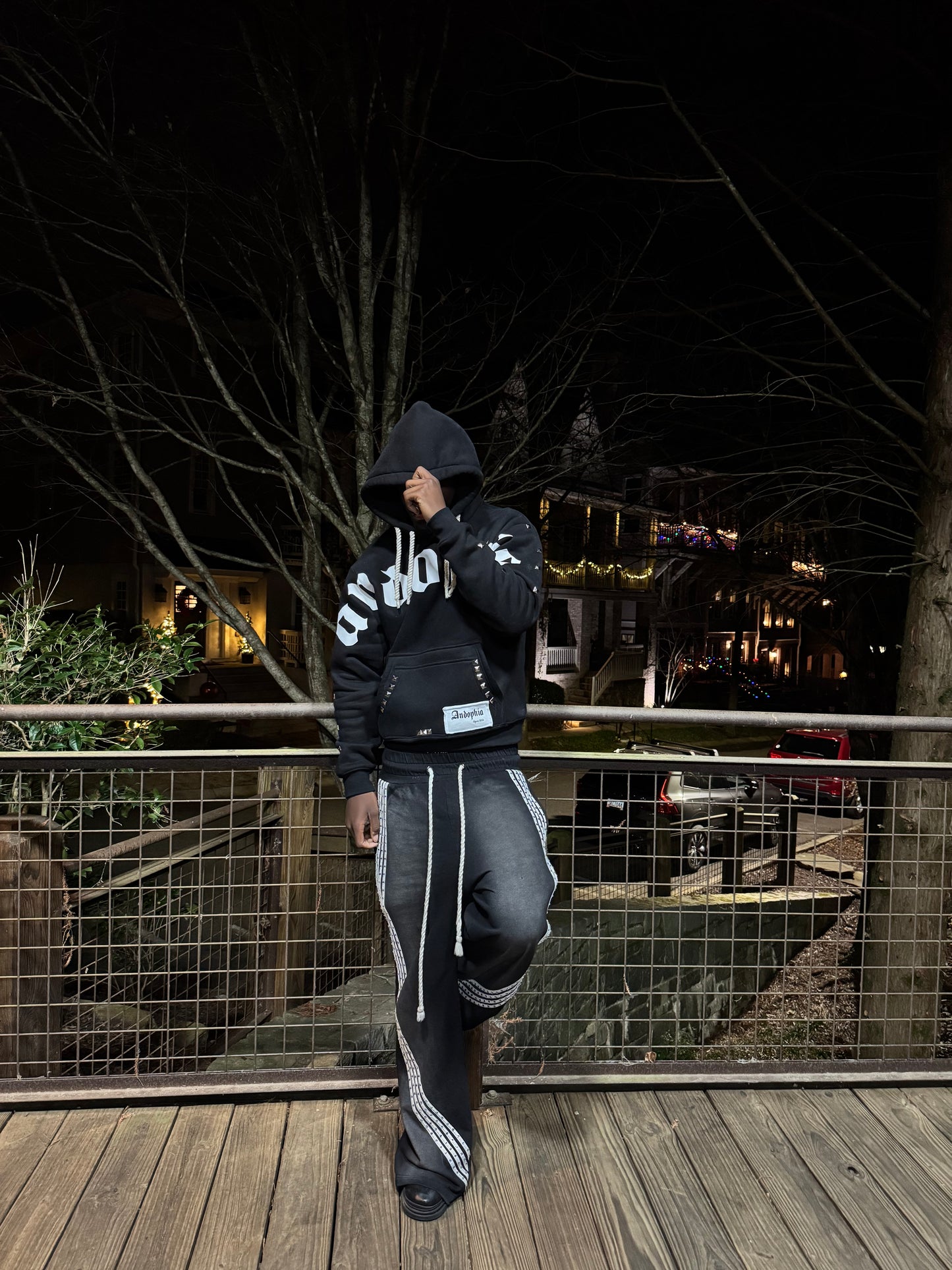 Diamant Noir Studded Heavyweight Hoodie